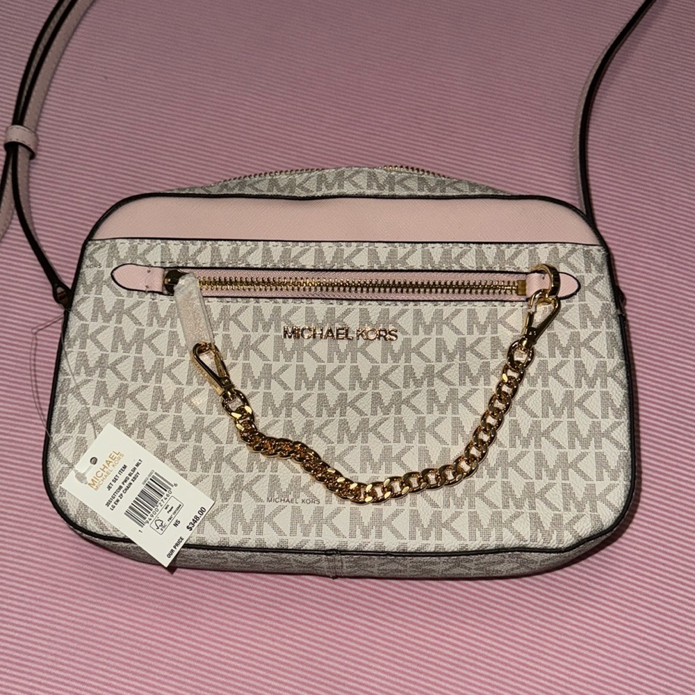 Micheal Kors Jet Set Large Logo Crossbody Bag